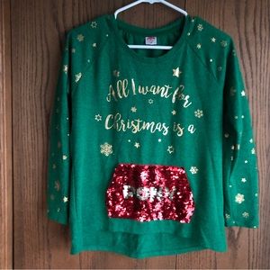 All I want for Christmas pony unicorn sweater size XL